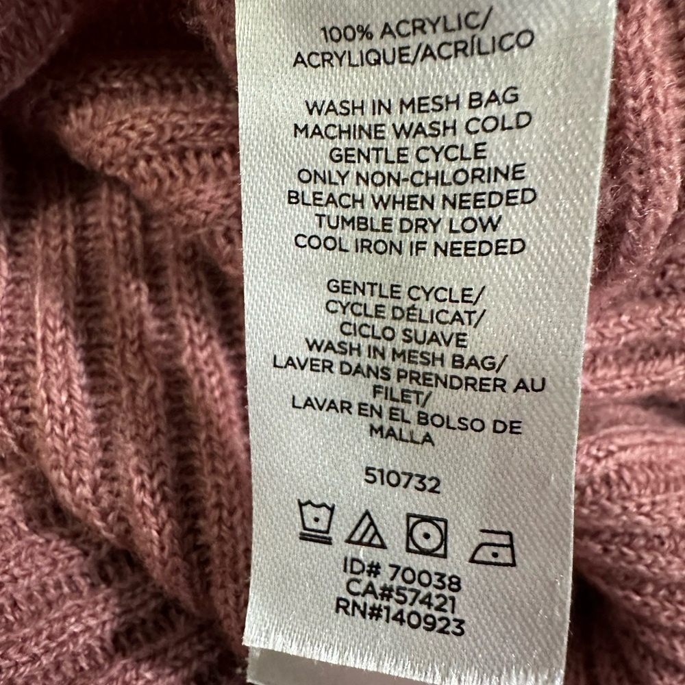 LOFT Mauve Open Front Sweater Vest One Size - Picture 5 of 5